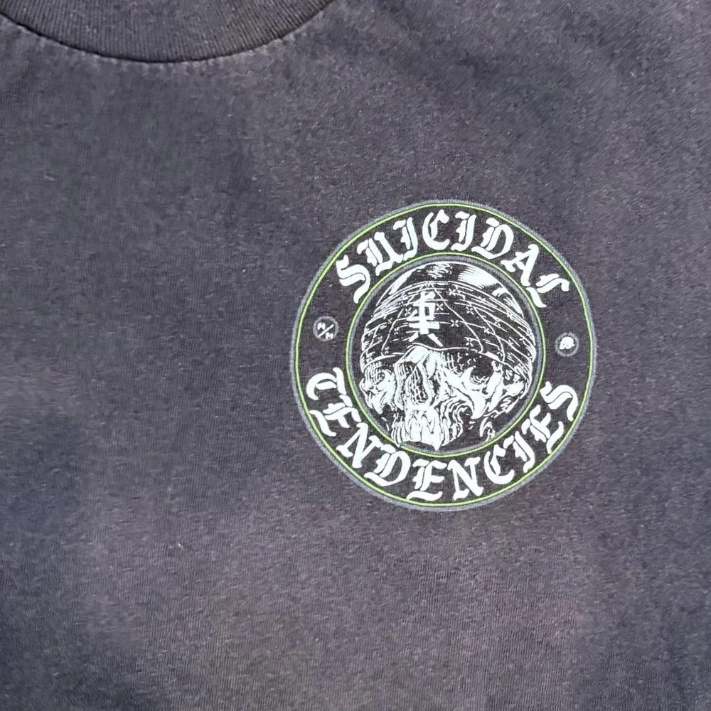 Vintage Metal Mulisha Faded Black Tee Men's Size Large Skater Grunge Goth Y2K